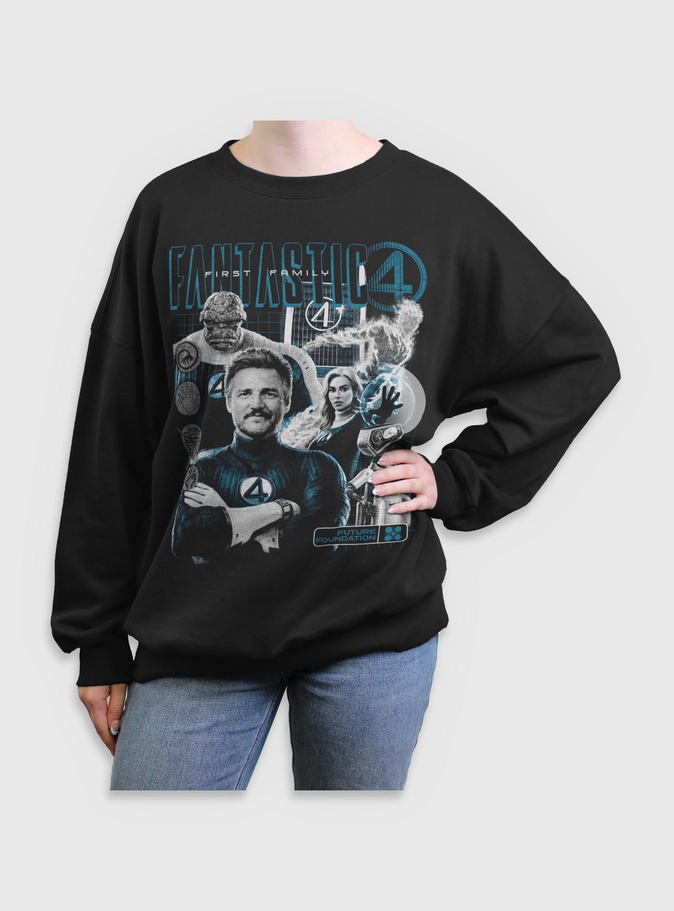 Marvel The Fantastic Four: First Steps Future Foundation Fantastic Family Womens Oversized Sweatshirt Her Universe Web Exclusive, , hi-res