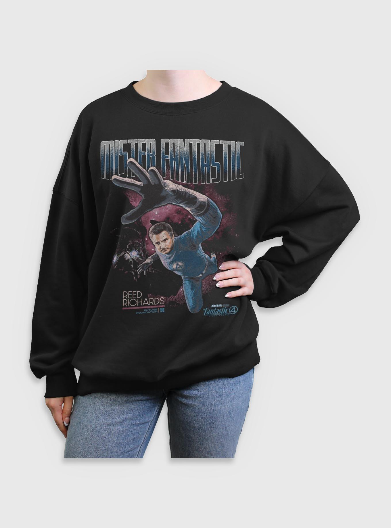 Marvel The Fantastic Four: First Steps Stretch Mr. Fantastic Reed Richards Womens Oversized Sweatshirt Her Universe Web Exclusive, , hi-res