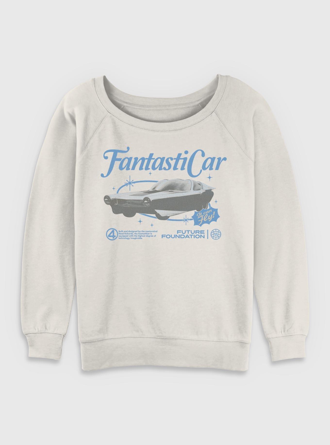 Marvel The Fantastic Four: First Steps Retro Fantasticar Womens Slouchy Sweatshirt Her Universe Web Exclusive, , hi-res