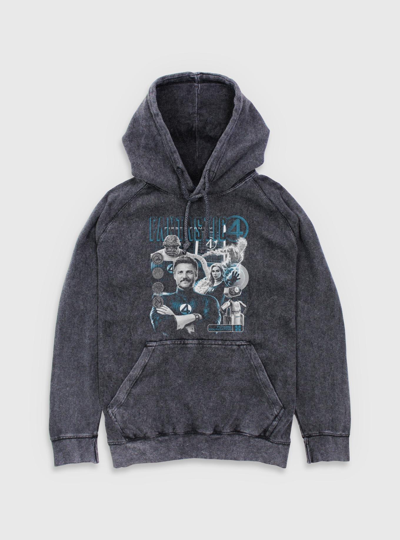 Marvel The Fantastic Four: First Steps Future Foundation Fantastic Family Mineral Wash Hoodie Her Universe Web Exclusive, , hi-res