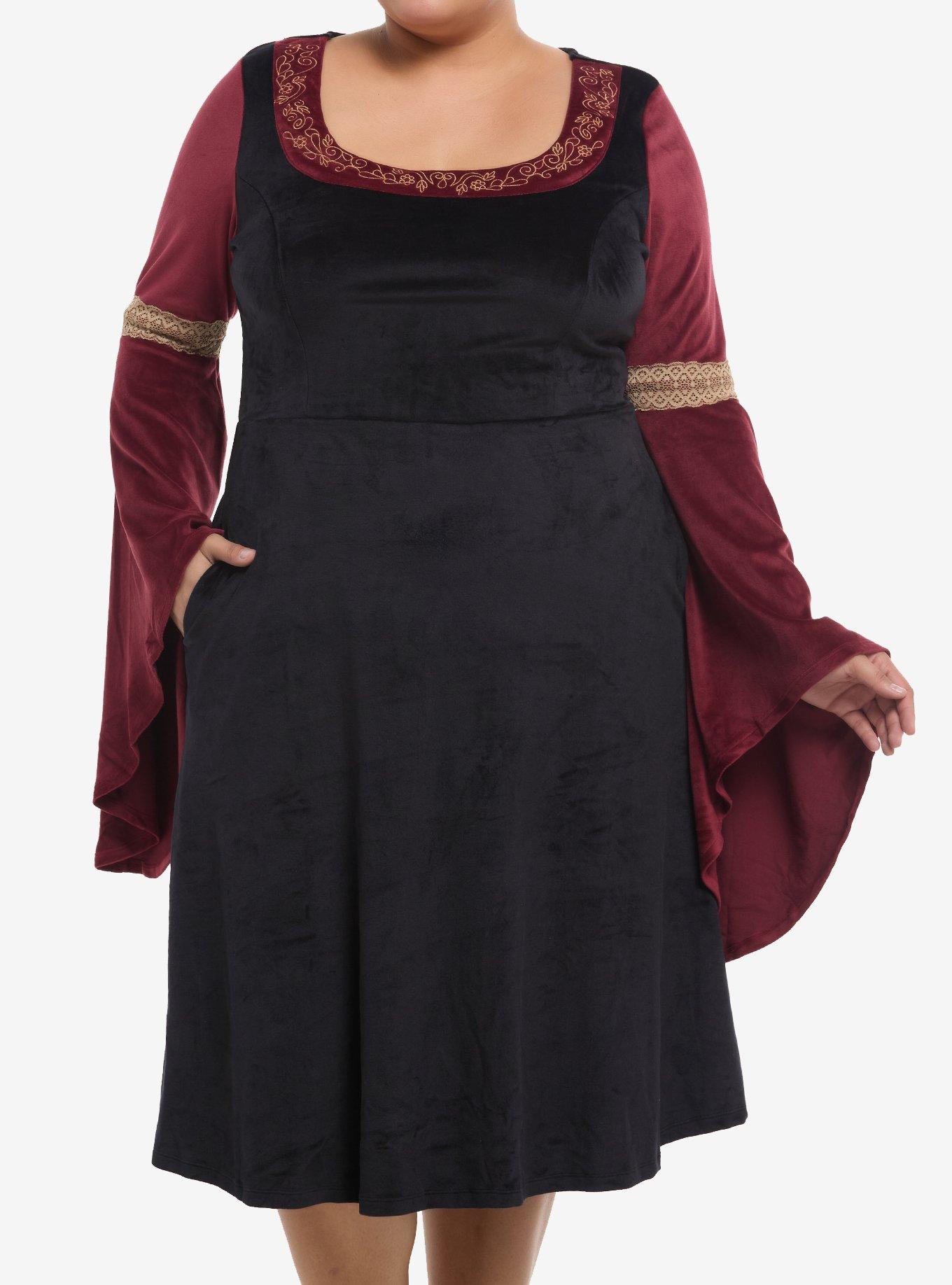 Her Universe The Lord Of The Rings Arwen Bell Sleeve Dress Plus Size Her Universe Exclusive, , hi-res
