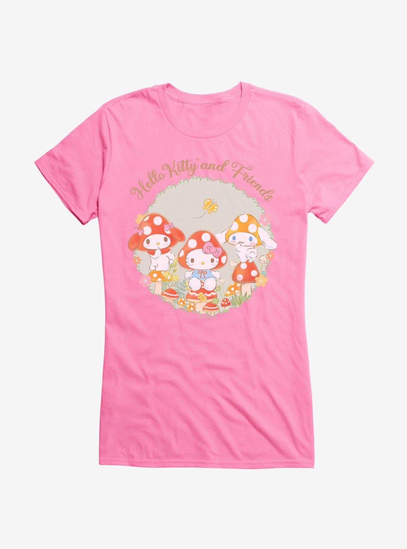 Hello Kitty And Friends Mushroom Garden Circle Portrait Girls T-Shirt, , hi-res