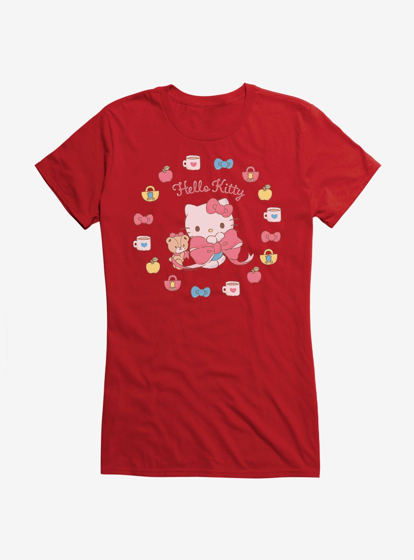 Hello Kitty Lovely Ribbon Bow Girls T-Shirt, , hi-res