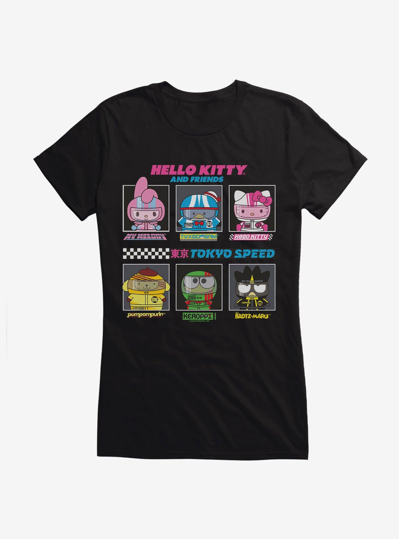 Hello Kitty And Friends Tokyo Speed Lineup Girls T-Shirt, BLACK, hi-res