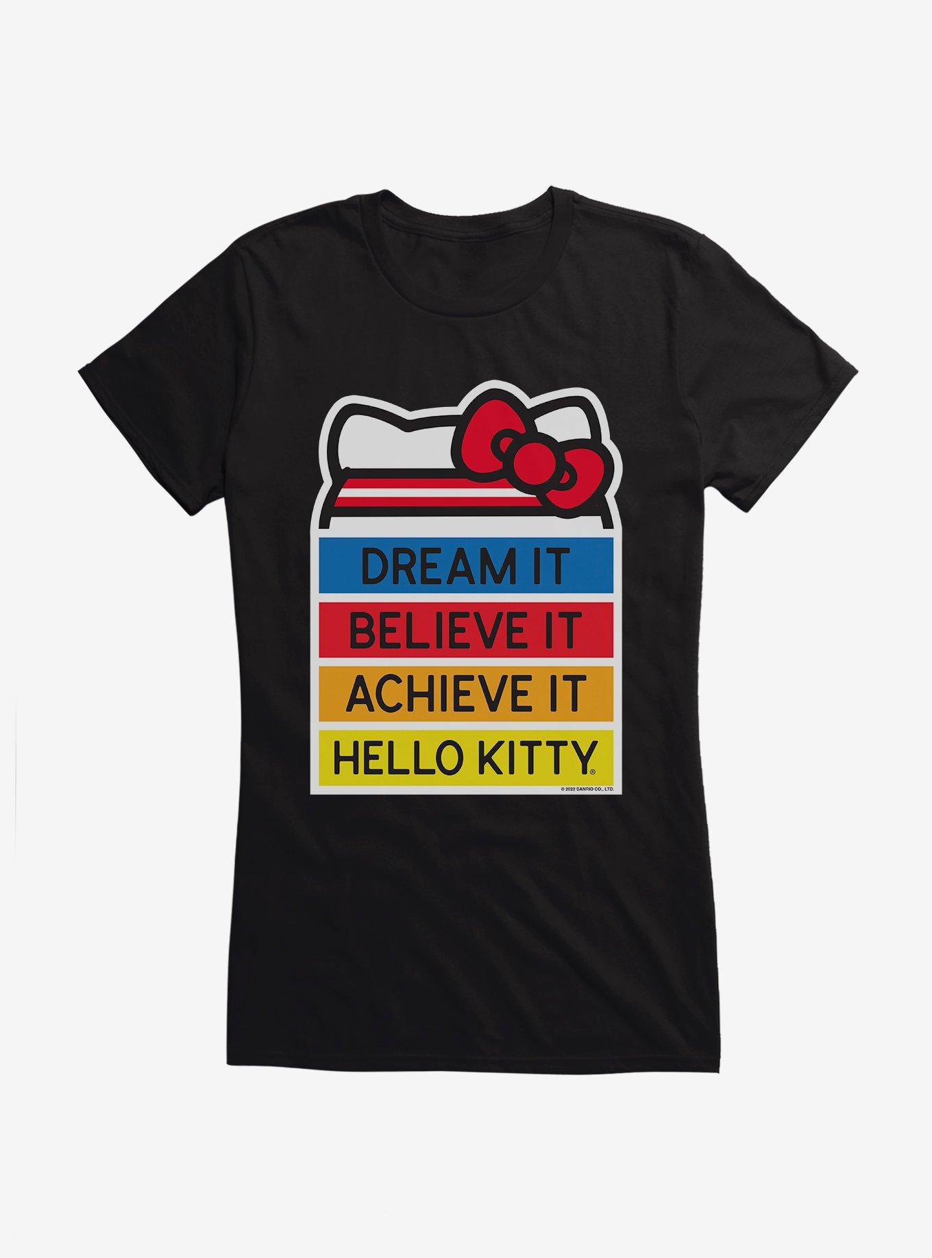 Hello Kitty Dream It Believe It Achieve It Girls T-Shirt, , hi-res