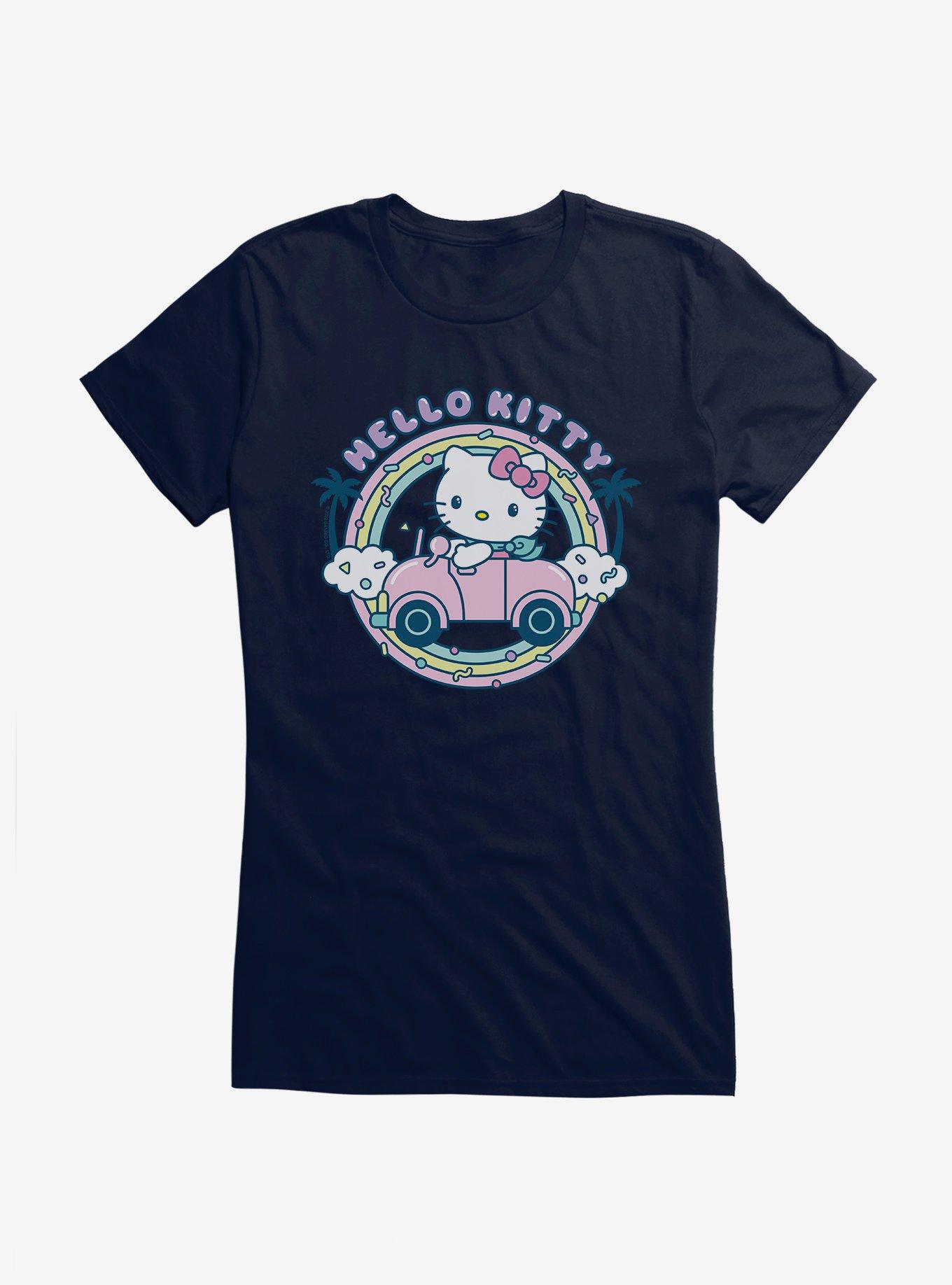 Hello Kitty Kawaii Vacation Retro Getaway Icon Girls T-Shirt, NAVY, hi-res