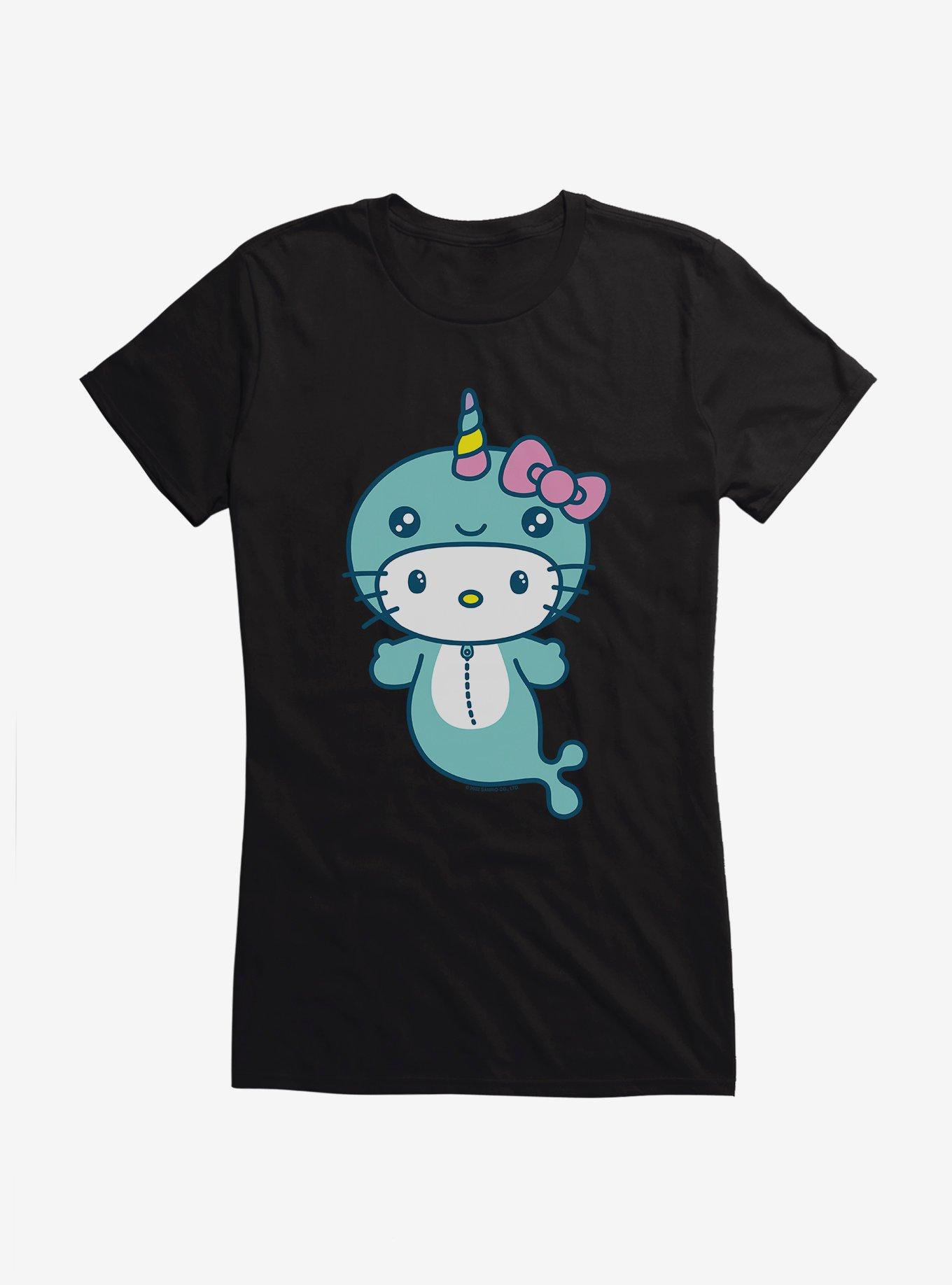 Hello Kitty Kawaii Vacation Narwhal Outfit Girls T-Shirt