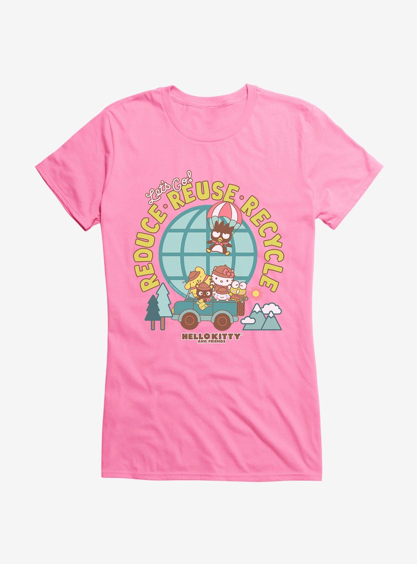 Hello Kitty & Friends Earth Day Reduce, Reuse, Recycle Girls T-Shirt, AZAELEA PINK, hi-res