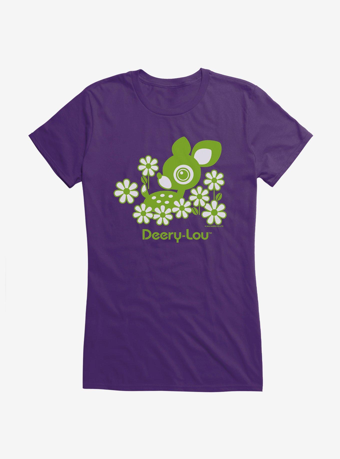 Deery-Lou Floral Green Design Girls T-Shirt, PURPLE, hi-res