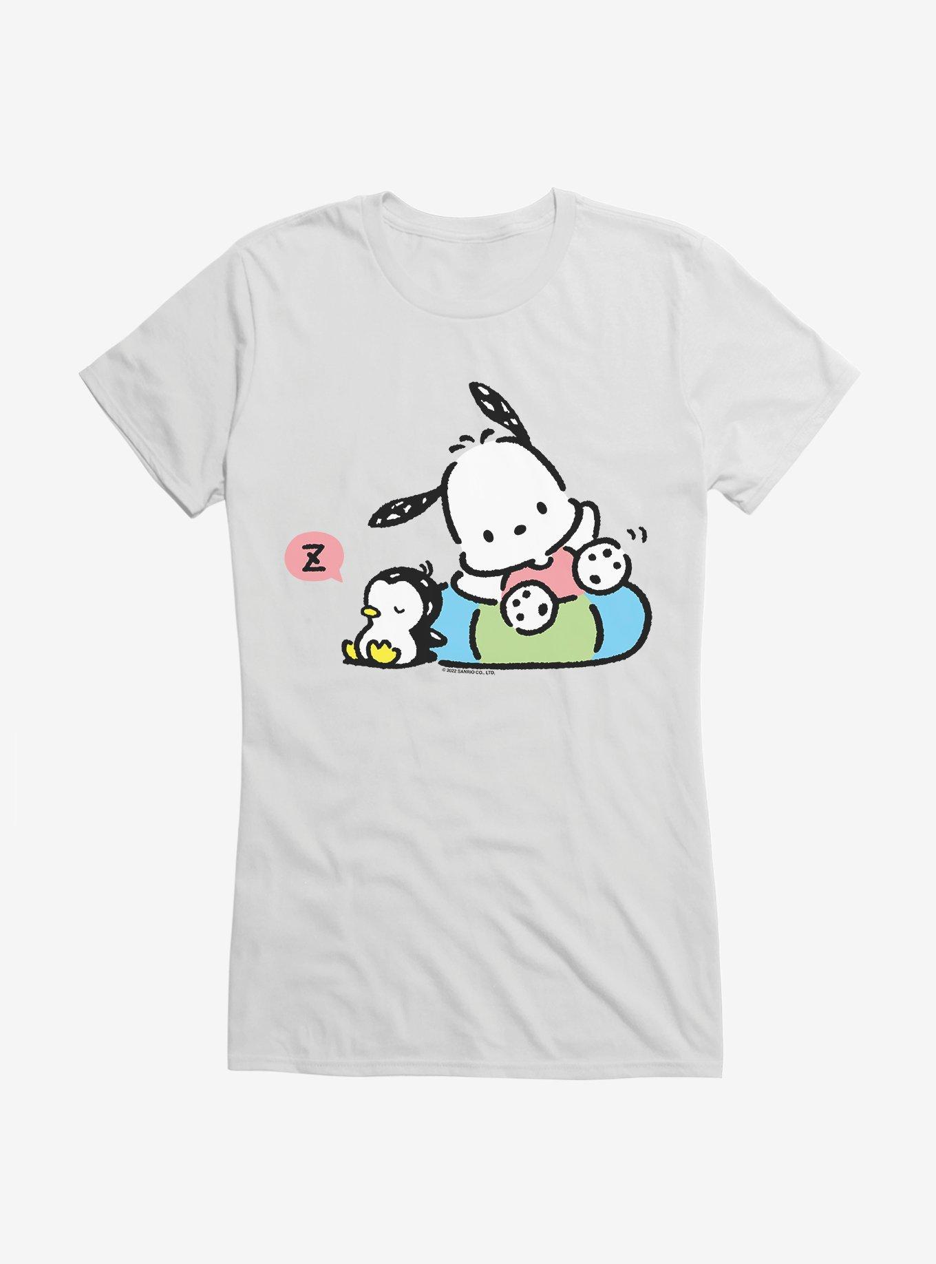 Pochacco Swimming & Good Vibes Girls T-Shirt, WHITE, hi-res