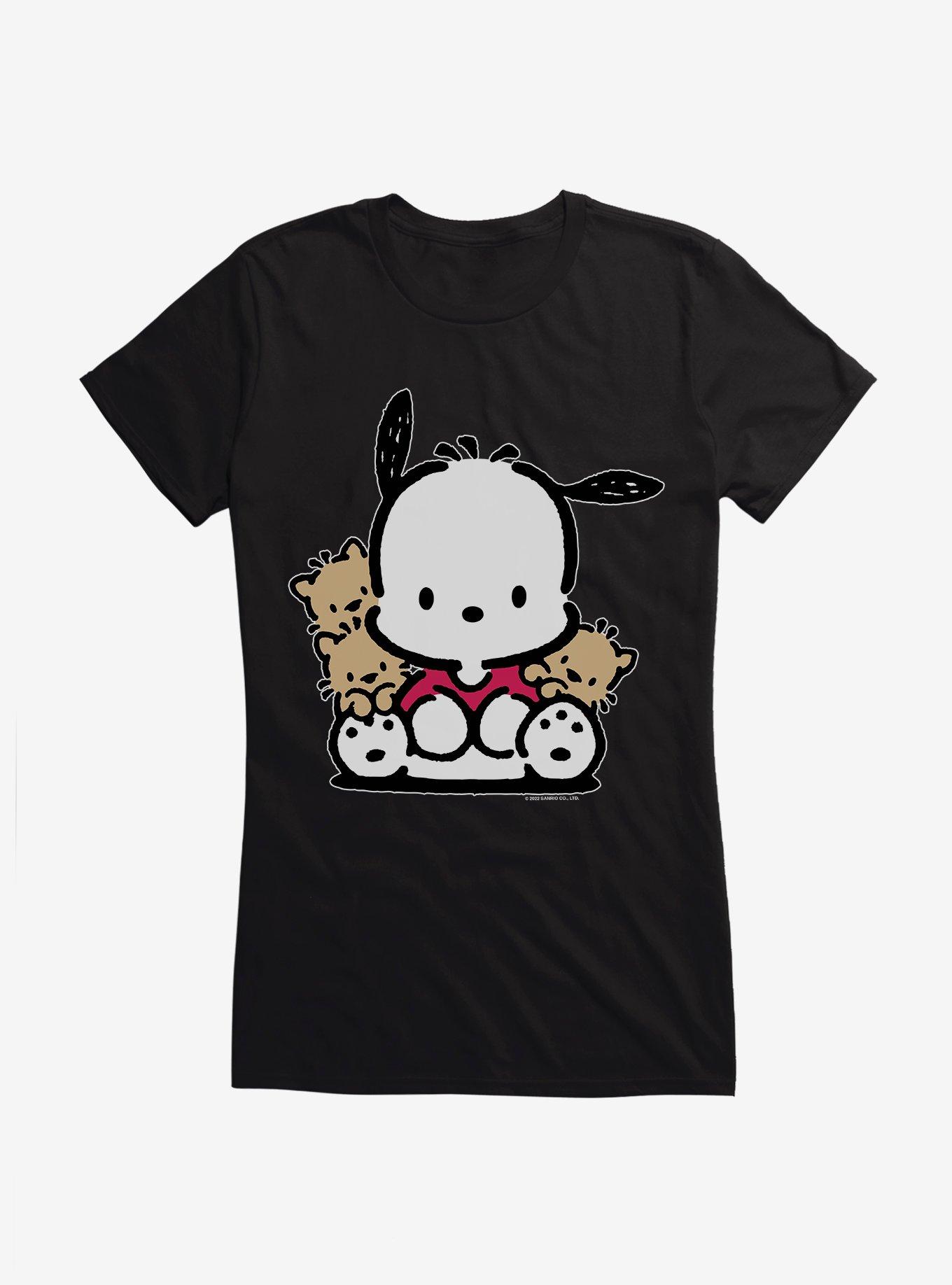 Pochacco Sitting With Friends Girls T-Shirt, , hi-res