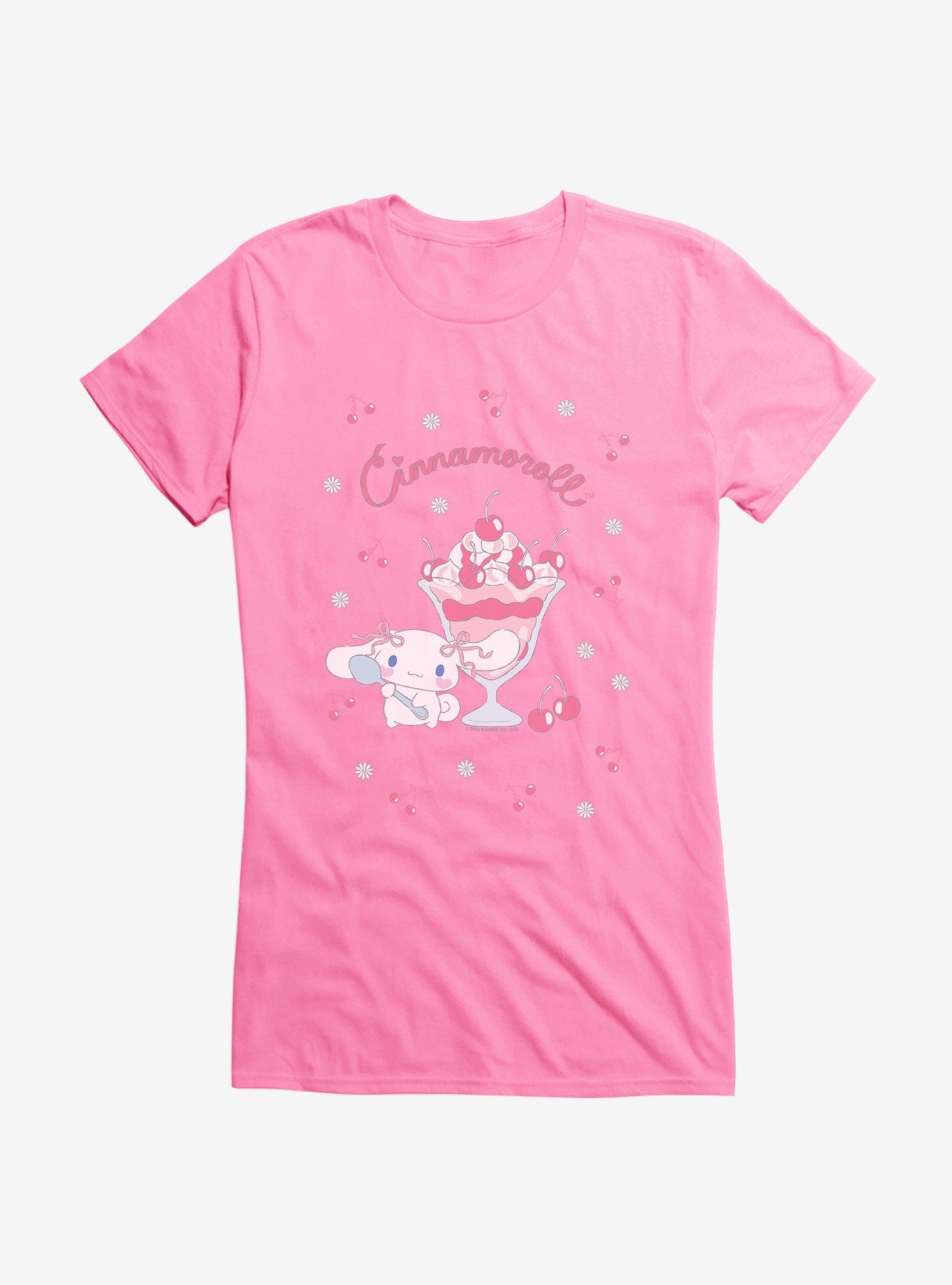Cinnamoroll Cherry Sunday Girls T-Shirt, AZAELEA PINK, hi-res