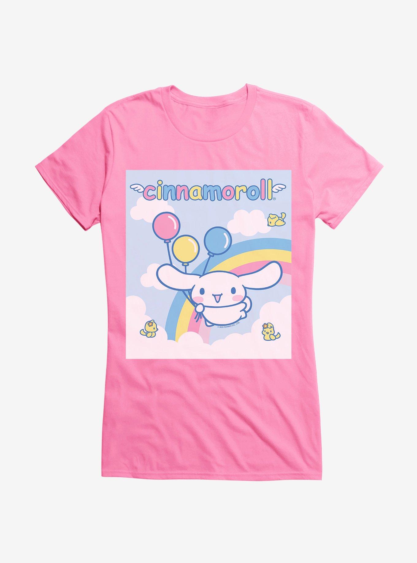Cinnamoroll Balloons And Rainbow Girls T-Shirt, , hi-res
