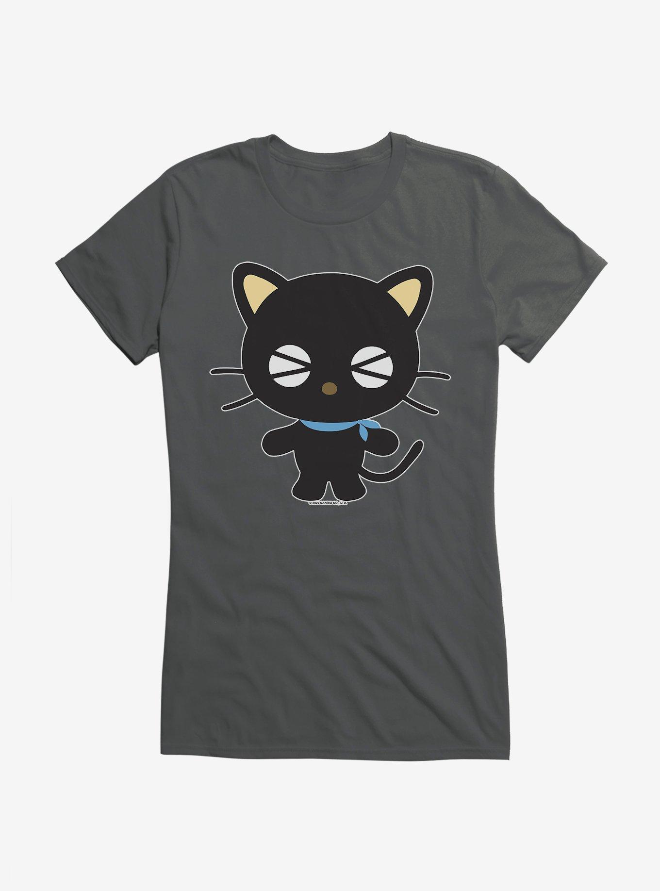 Chococat Not Looking Girls T-Shirt, CHARCOAL, hi-res
