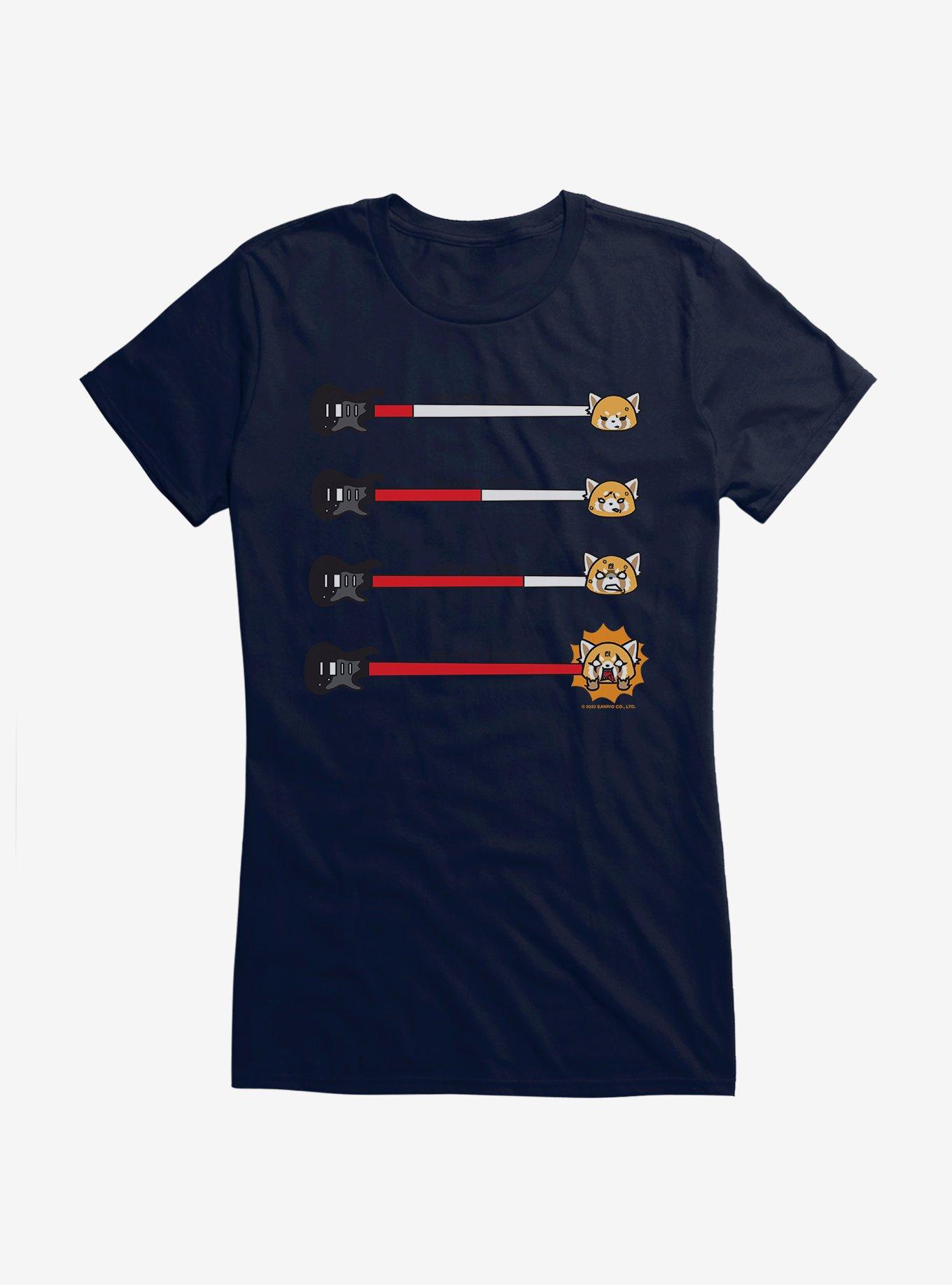Aggretsuko Metal Anger Meter Girls T-Shirt