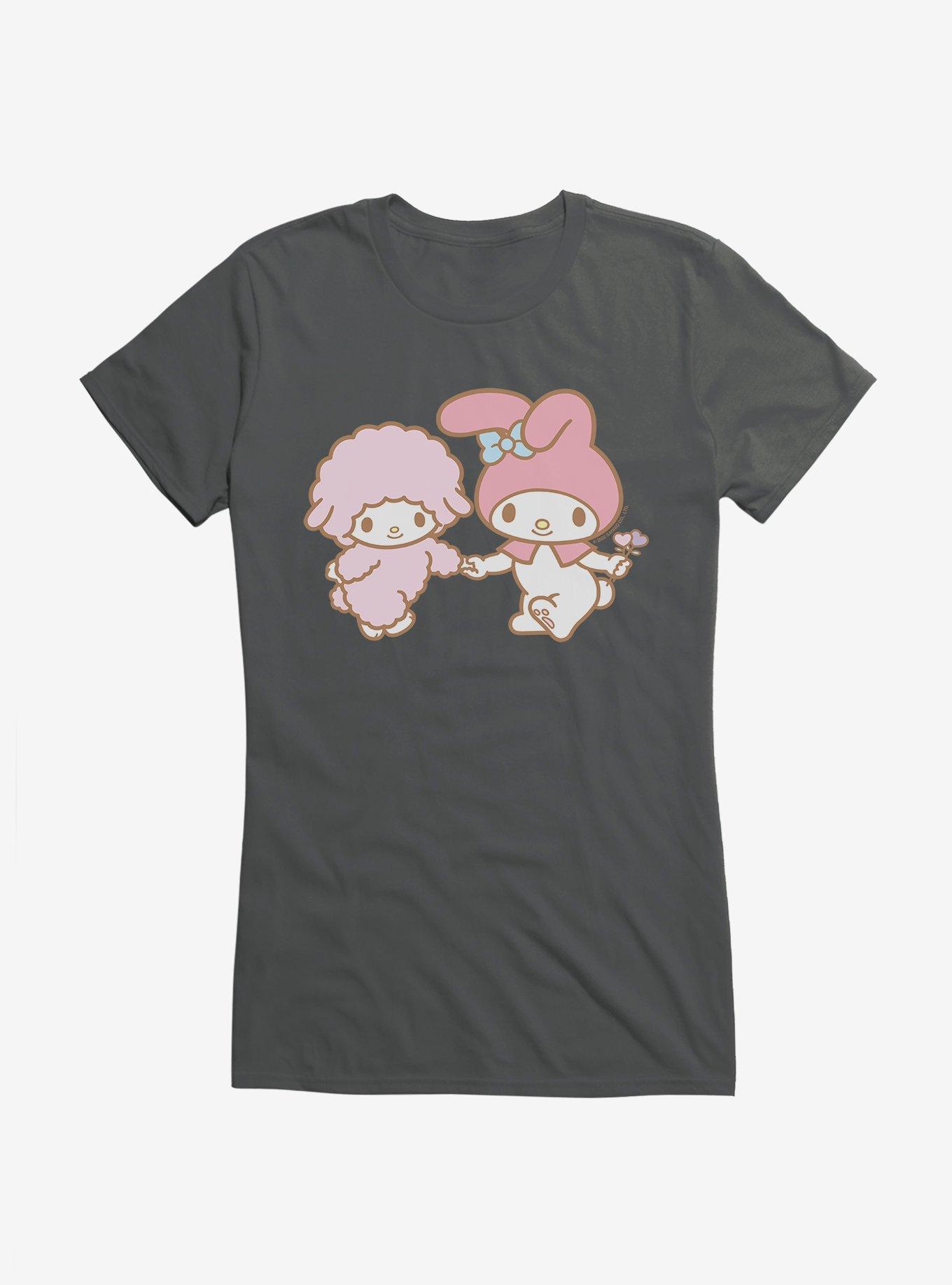 My Melody Skipping With Piano Girls T-Shirt, CHARCOAL, hi-res