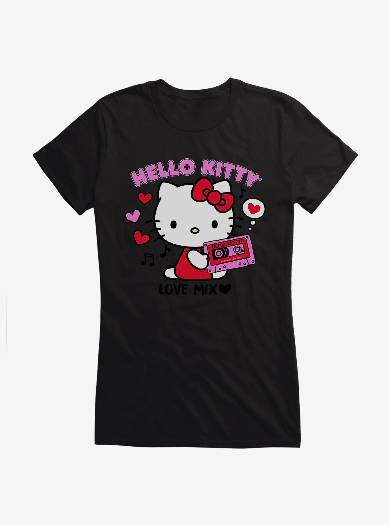 Hello Kitty Valentine's Day Love Mix Girls T-Shirt, BLACK, hi-res