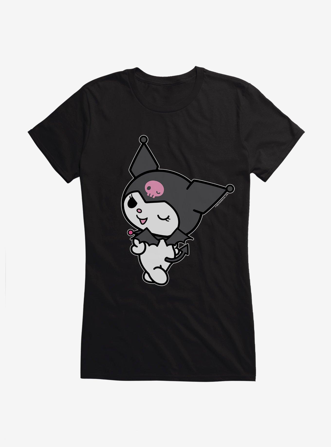 Kuromi Turning Wink Girls T-Shirt, , hi-res