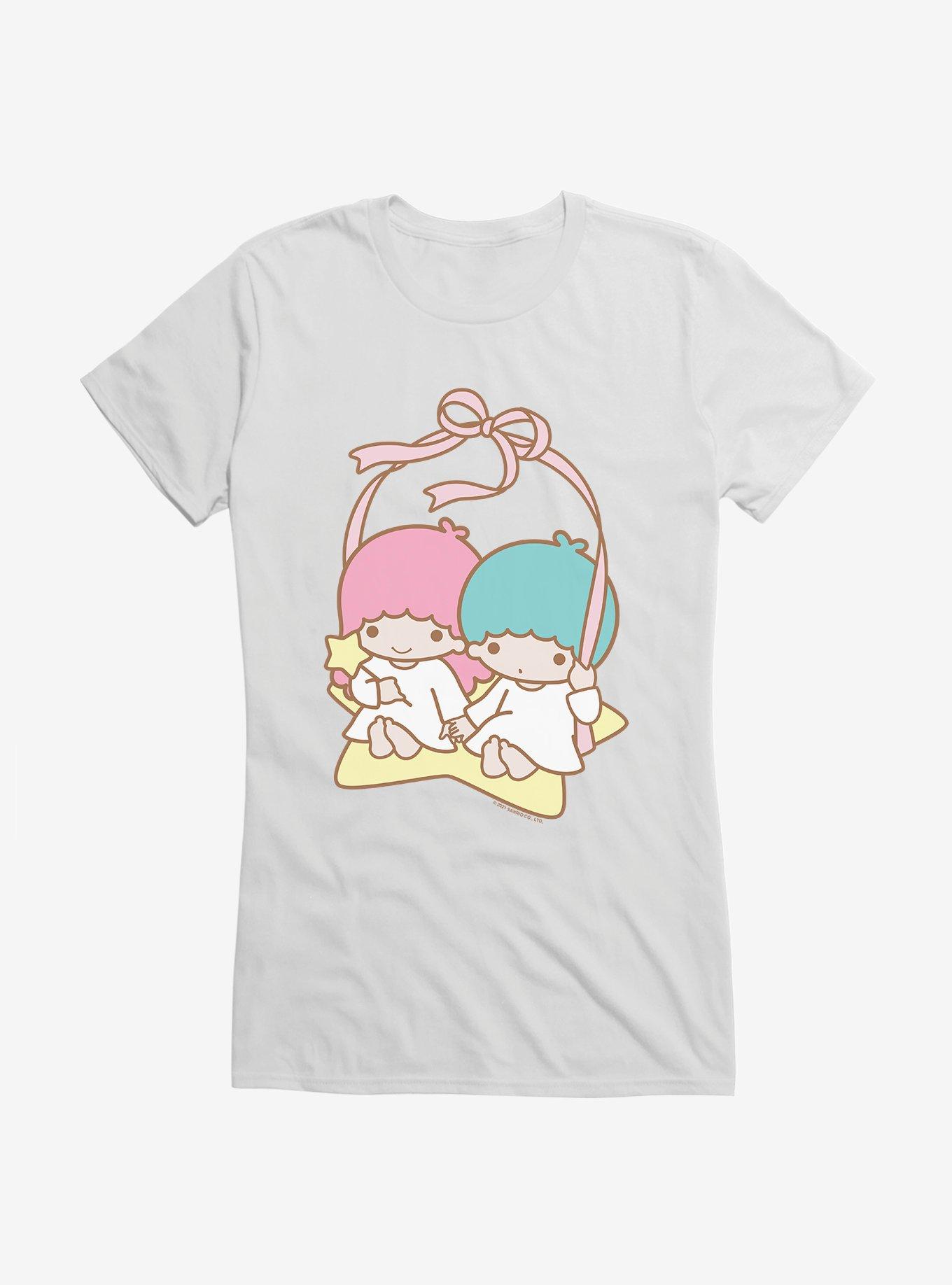 Little Twin Stars Swinging Girls T-Shirt, WHITE, hi-res