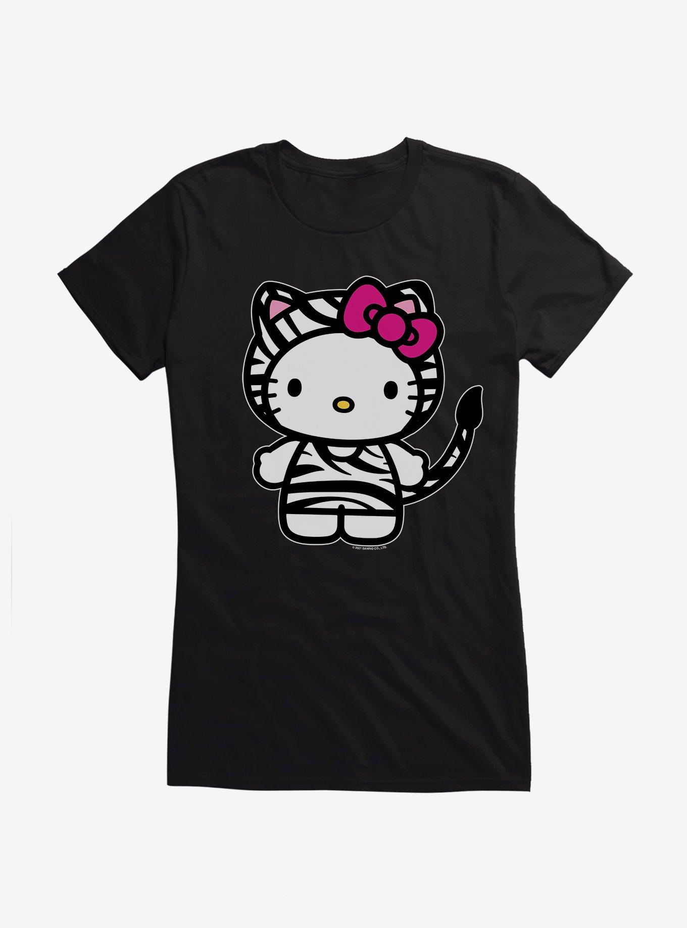 Hello Kitty Jungle Paradise Zebra Print Girls T-Shirt, BLACK, hi-res