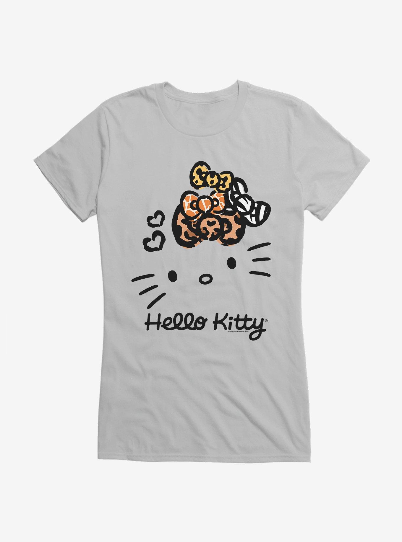 Hello Kitty Jungle Paradise Stencil Outline Girls T-Shirt, , hi-res
