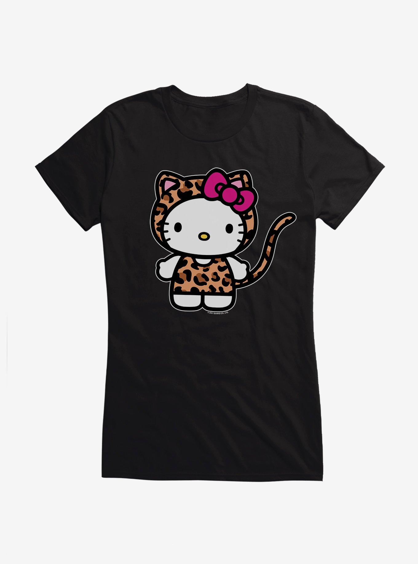 Hello Kitty Jungle Paradise Leopard Costume Girls T-Shirt, BLACK, hi-res