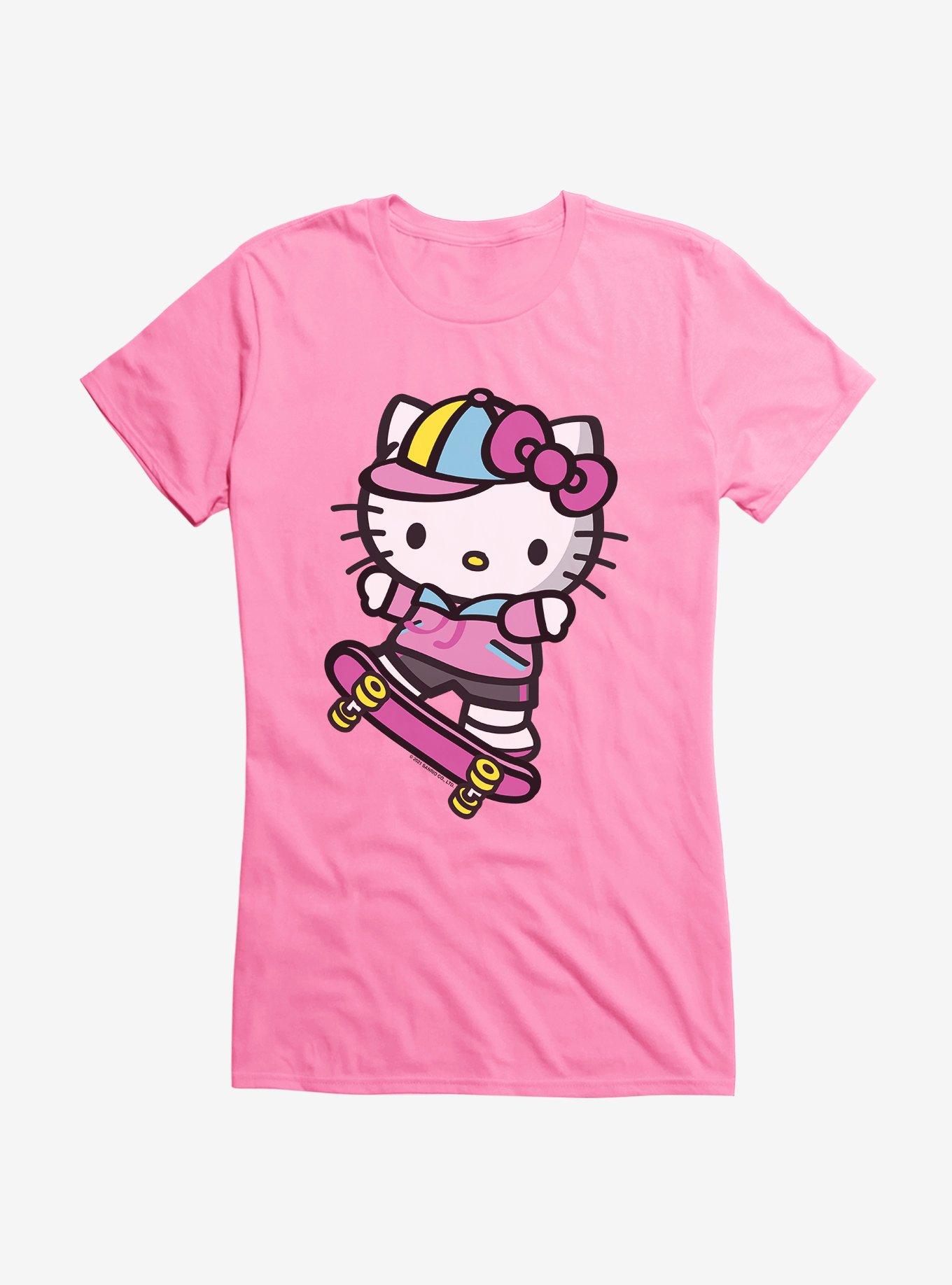 Hello Kitty Skateboard Girls T-Shirt, AZAELEA PINK, hi-res
