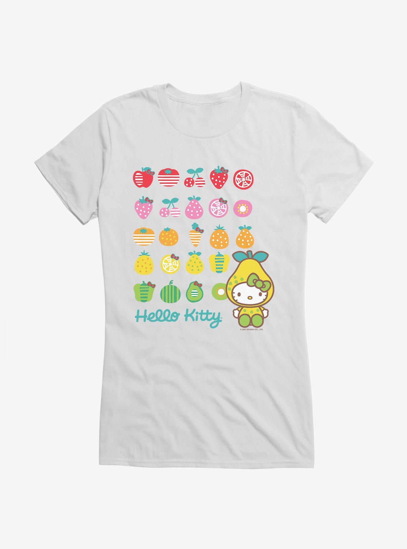 Hello Kitty Five A Day Healthy Logo Girls T-Shirt, WHITE, hi-res