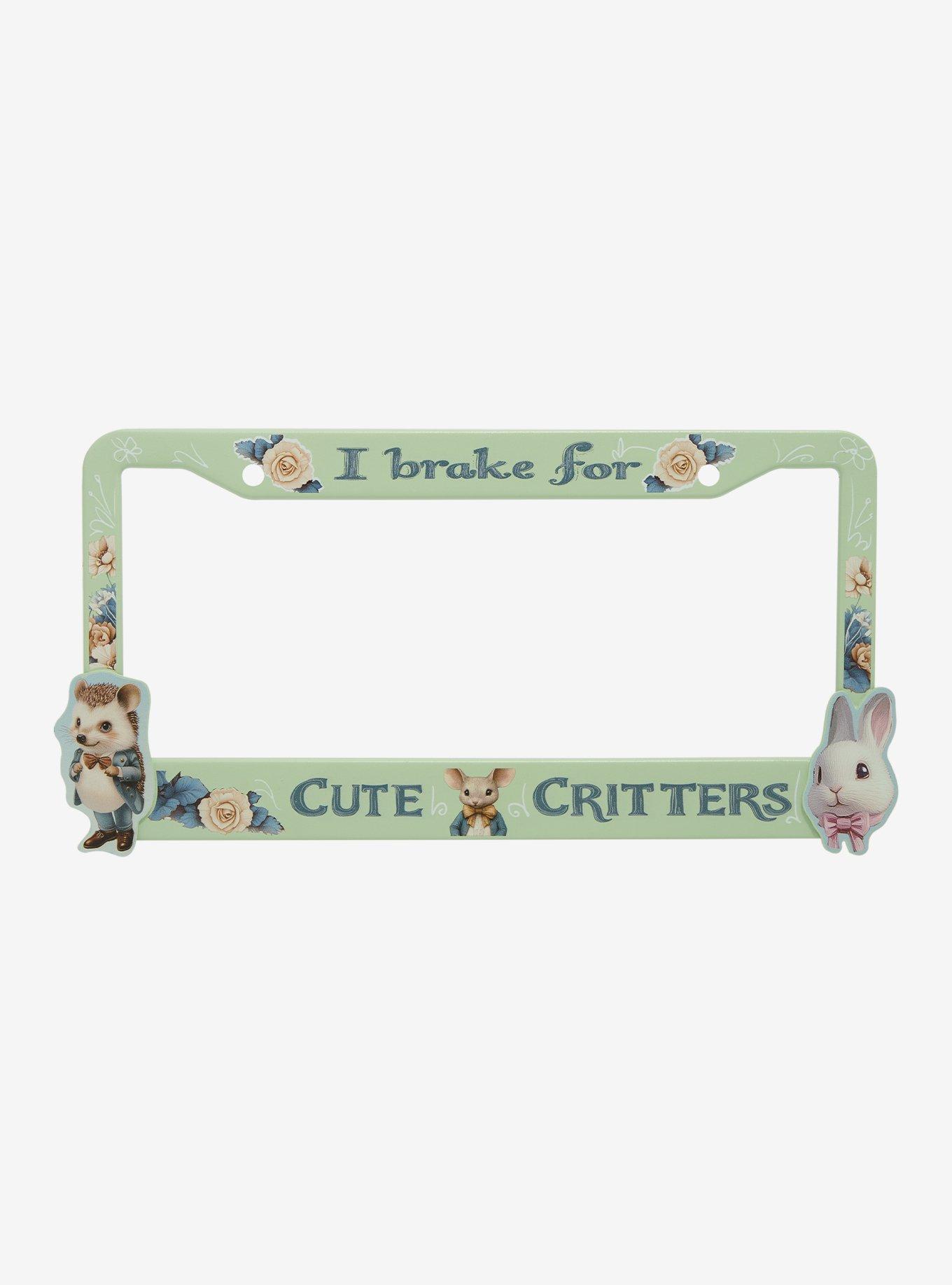 I Brake For Cute Critters License Plate Frame, , hi-res