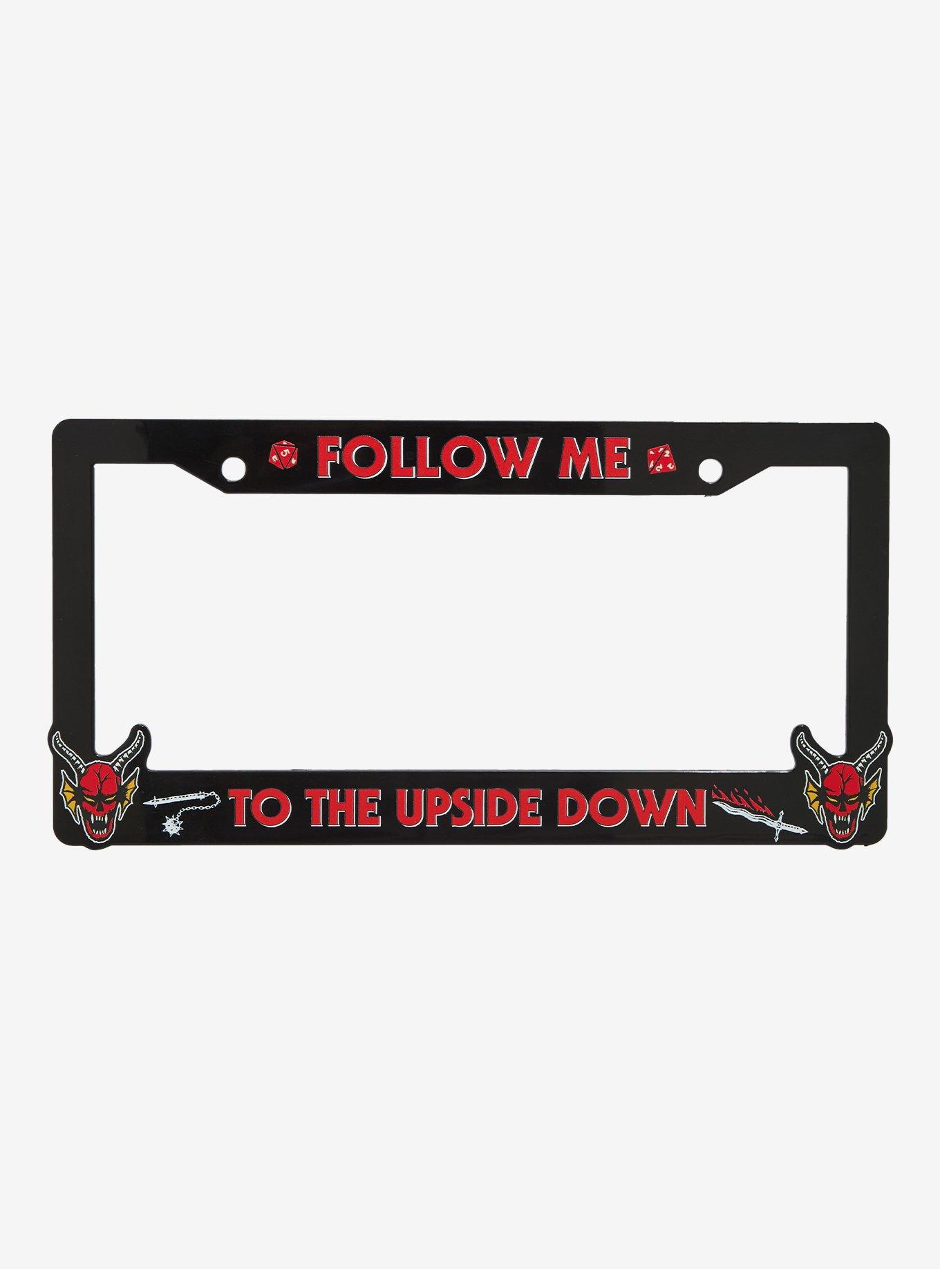 Stranger Things Follow Me To The Upside Down License Plate Frame, , hi-res