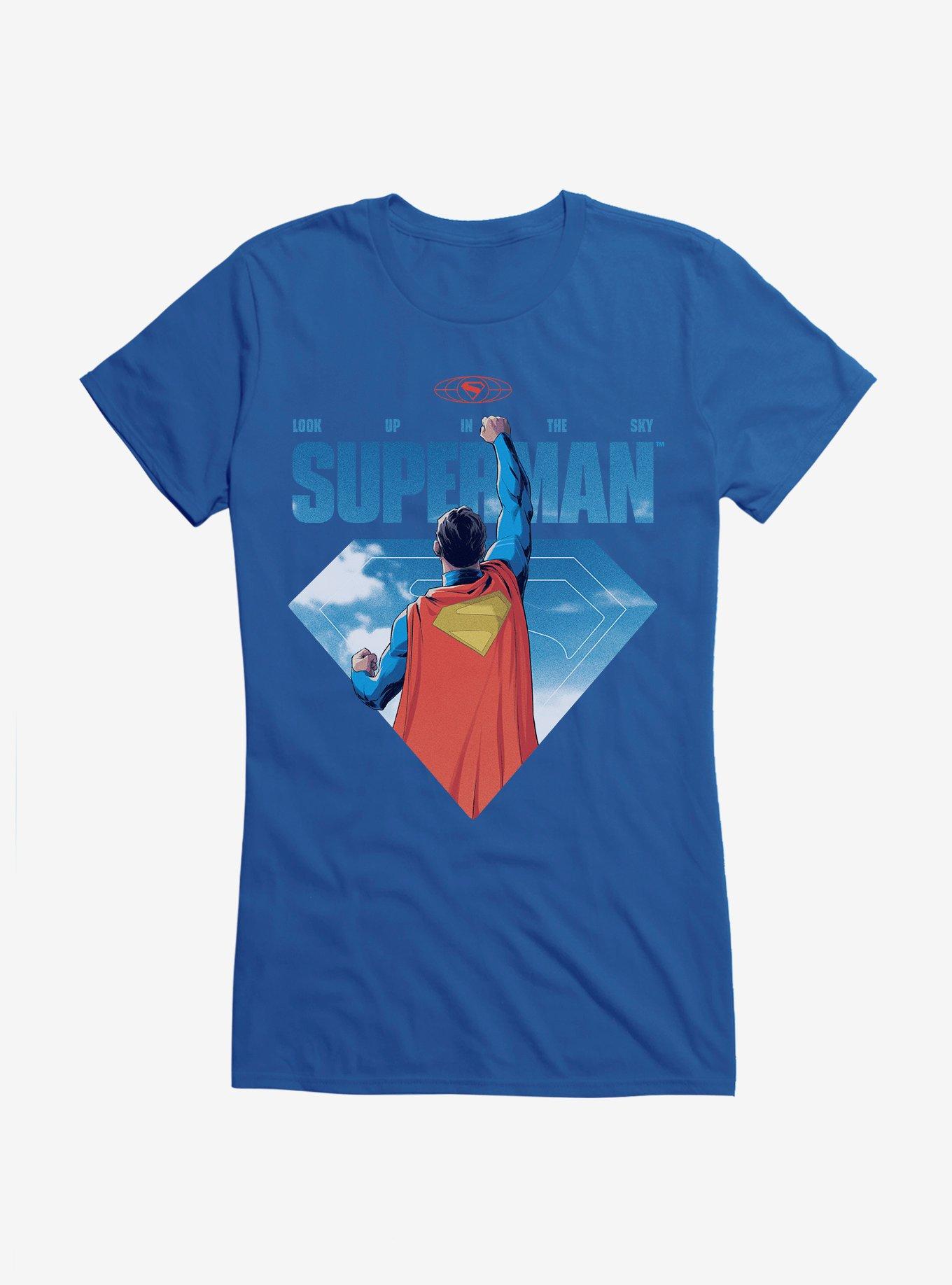 DC Comics Superman Look Up Animation Girls T-Shirt, , hi-res