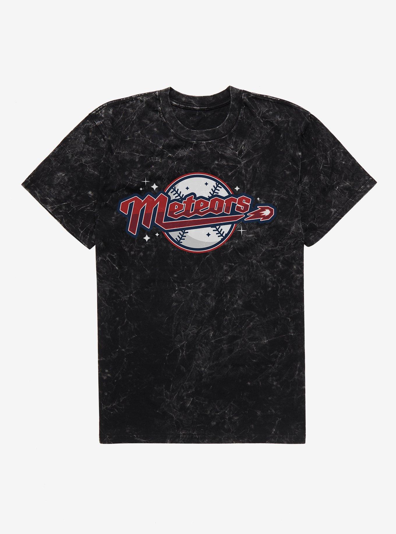 DC Comics Superman Metropolis Meteors Baseball Team Mineral Wash T-Shirt, BLACK MINERAL WASH, hi-res