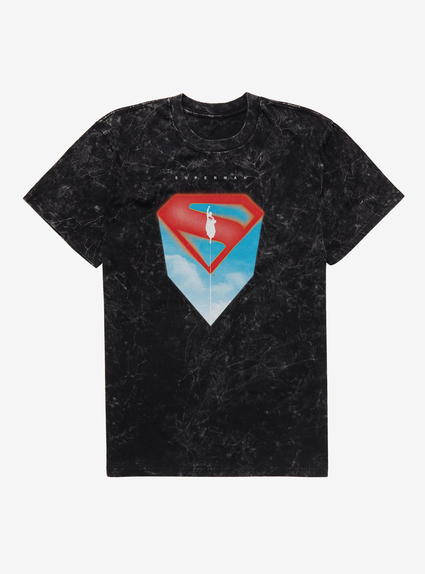 DC Comics Superman Flying Silhouette Mineral Wash T-Shirt, , hi-res