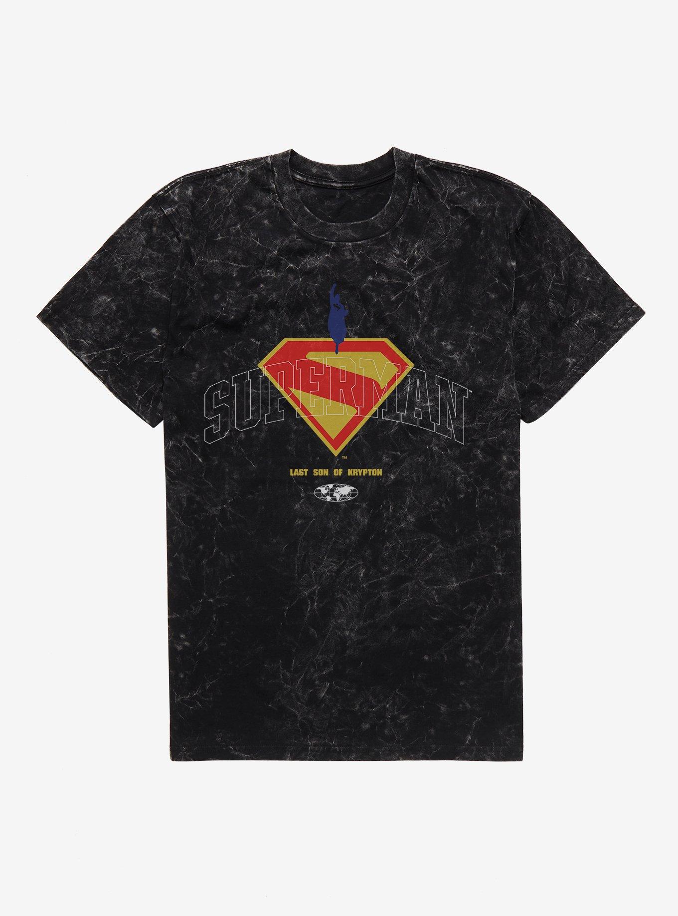DC Comics Superman Last Son Of Krypton Mineral Wash T-Shirt, BLACK MINERAL WASH, hi-res