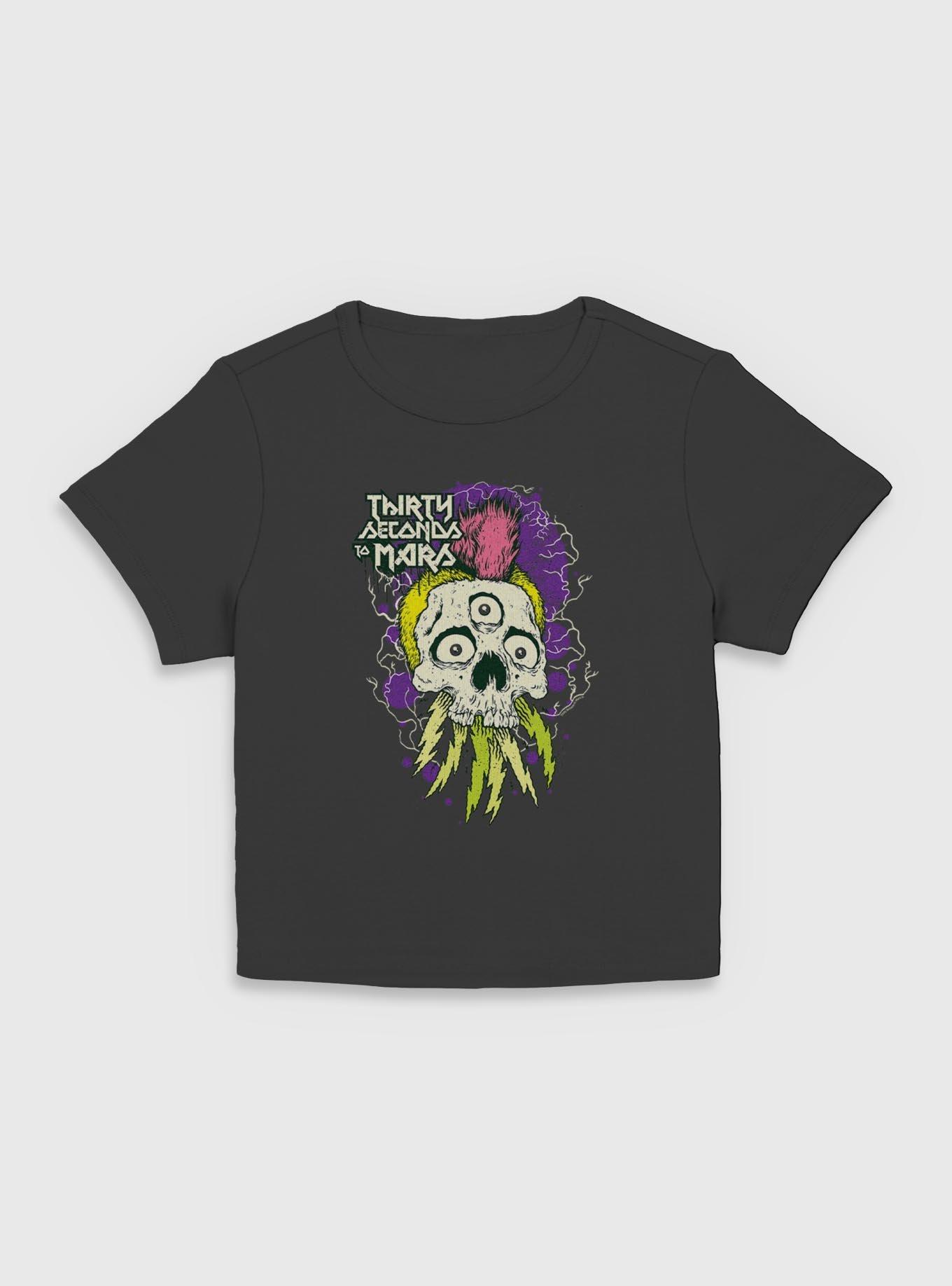 30 Seconds To Mars Mohawk Skull Women Baby T-Shirt, , hi-res