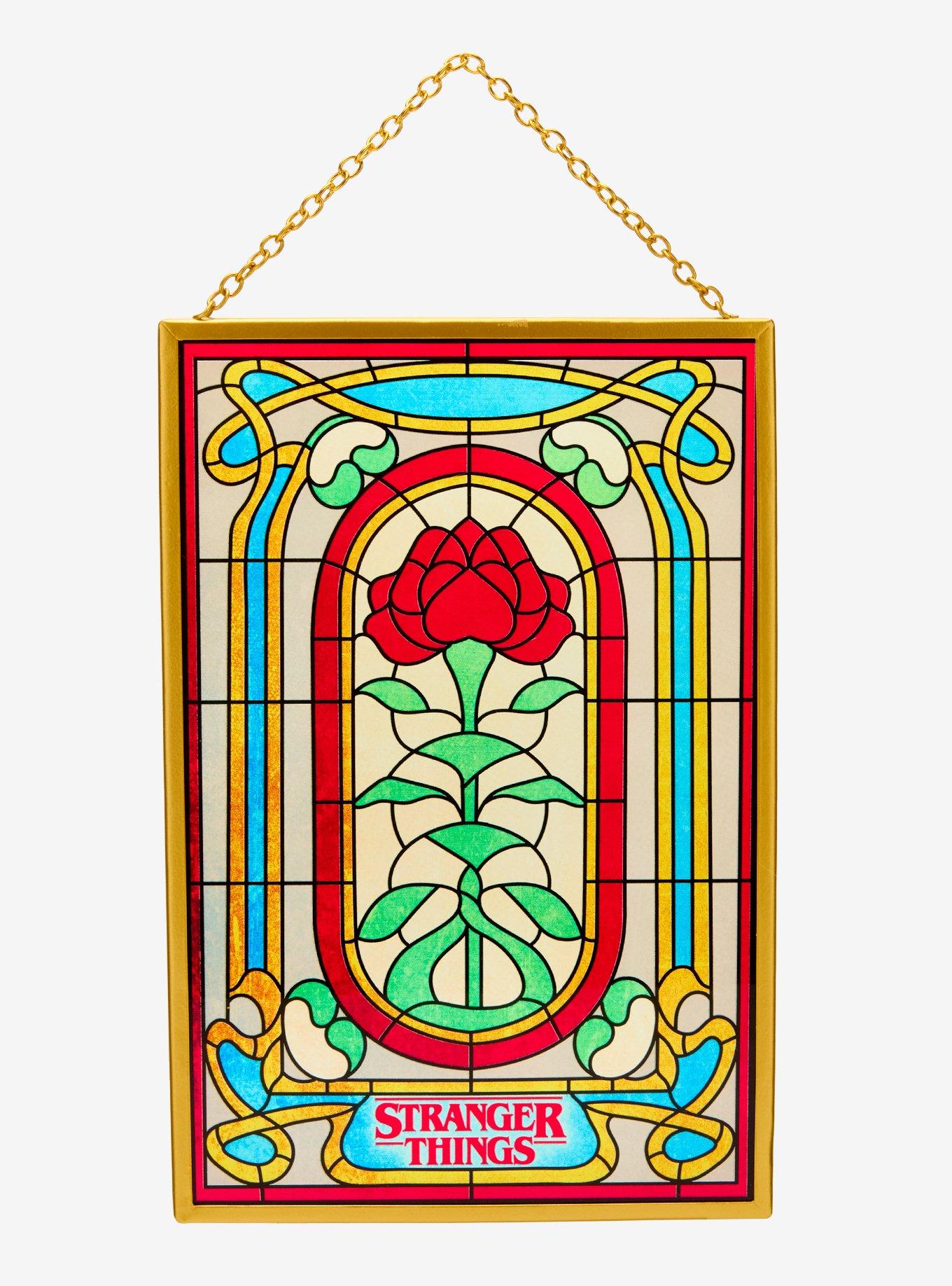 Stranger Things Rose Door Stained Glass Wall Art - BoxLunch Exclusive, , hi-res