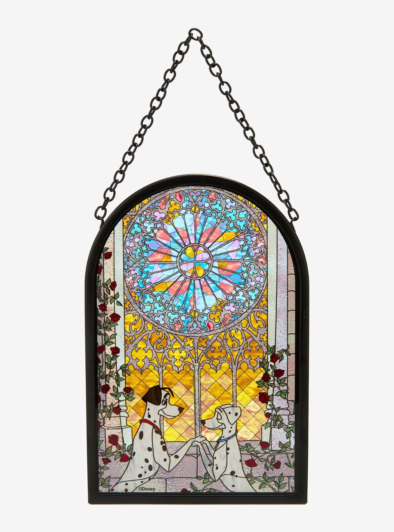Disney 101 Dalmatians Pongo & Perdita Wedding Stained Glass Wall Art — BoxLunch Exclusive, , hi-res