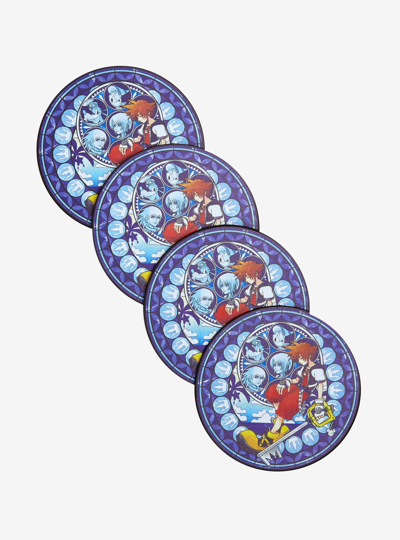 Disney Kingdom Hearts Sora Stained Glass Silicone Coaster Set - BoxLunch Exclusive, , hi-res