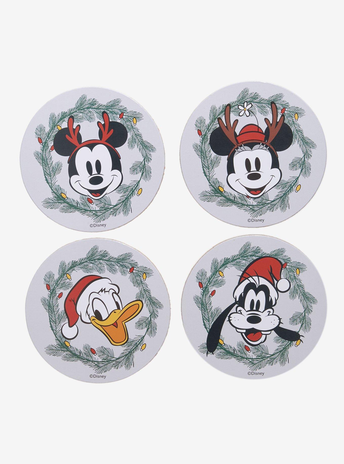 Disney Mickey & Friends Holiday Wreath Coaster Set, , hi-res