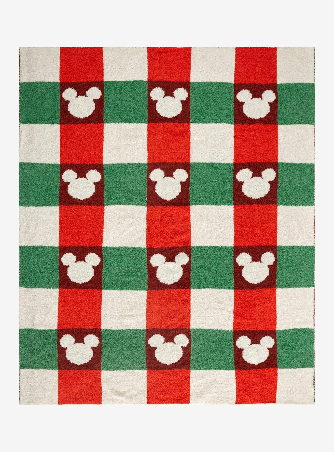 Disney Mickey Mouse Holiday Checkered Throw - BoxLunch Exclusive, , hi-res