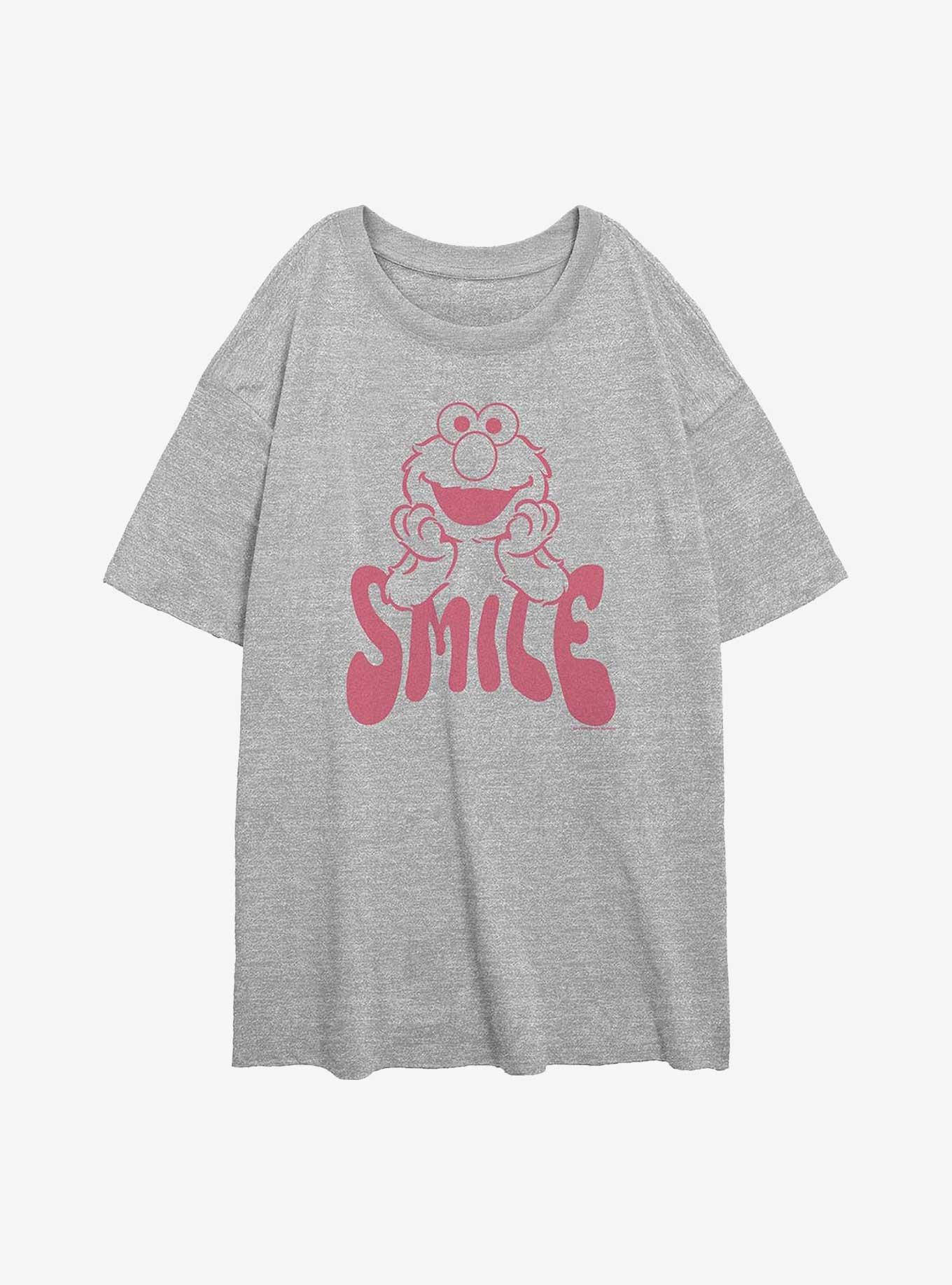 Sesame Street Elmo Smile Girls Oversized T-Shirt, , hi-res