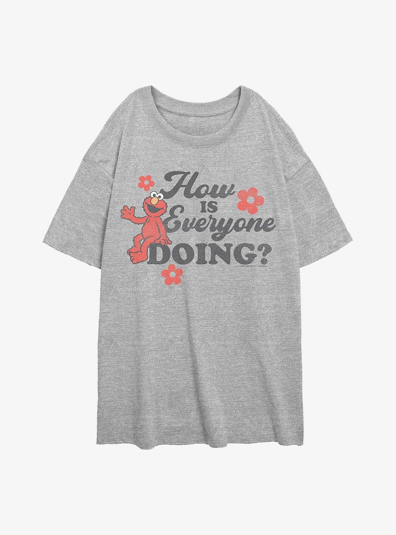 Sesame Street How Is Everyone Doing Elmo Girls Oversized T-Shirt, , hi-res
