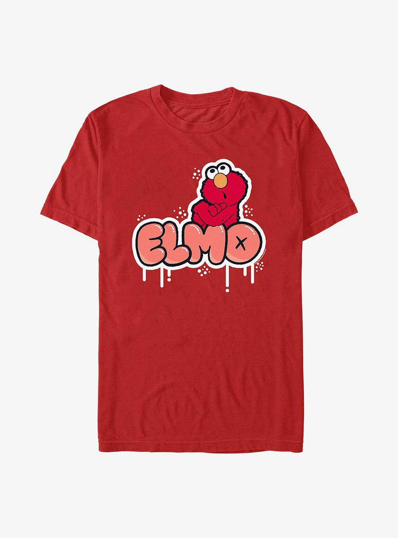 Sesame Street Elmo Graffiti T-Shirt, RED, hi-res