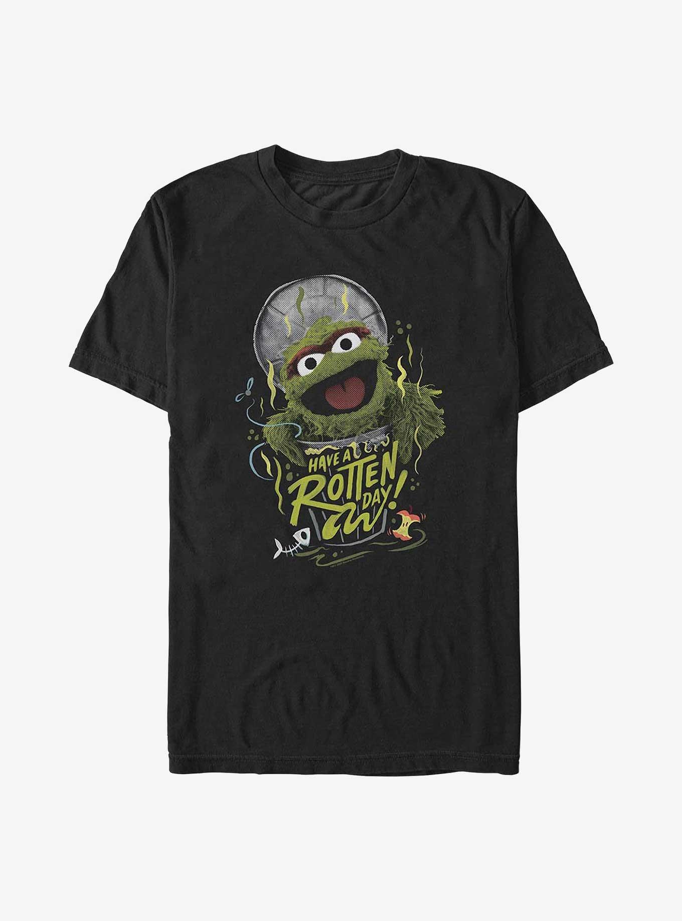 Sesame Street Have A Rotten Day Oscar The Grouch T-Shirt, BLACK, hi-res