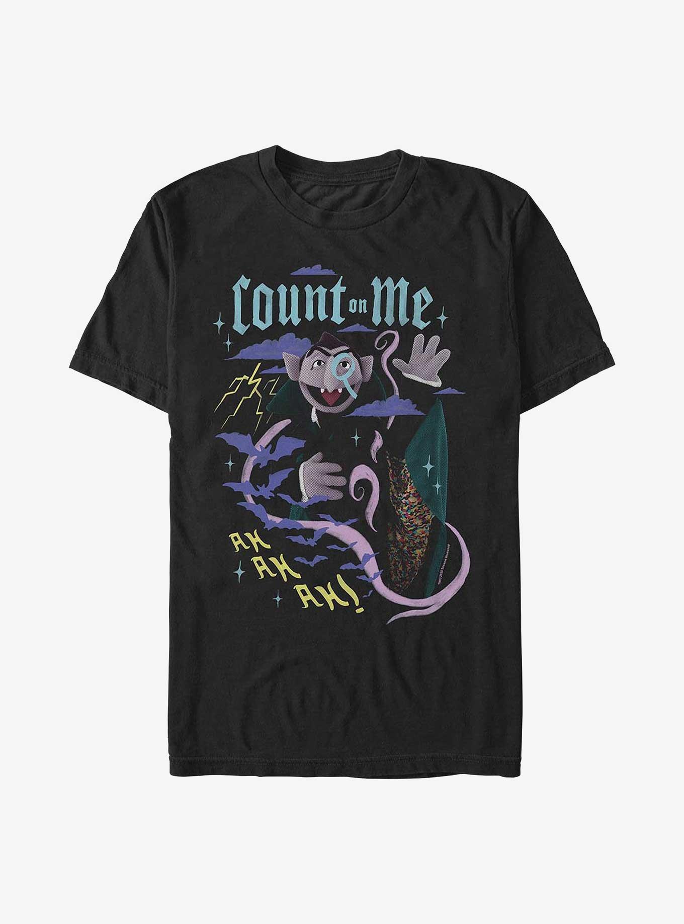 Sesame Street Count On Me Count Von Count T-Shirt, BLACK, hi-res