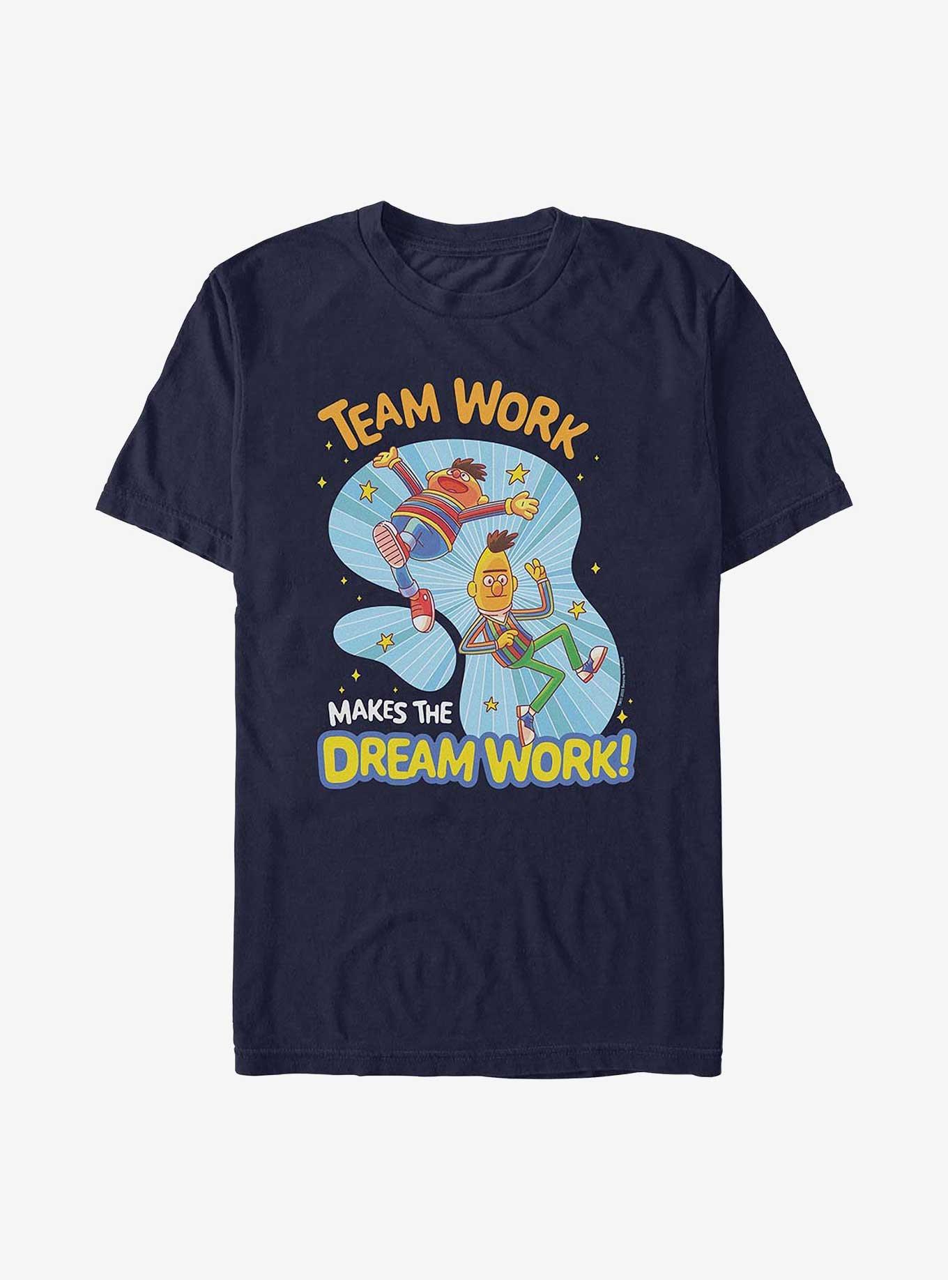 Sesame Street Team Work Bert & Ernie T-Shirt, NAVY, hi-res