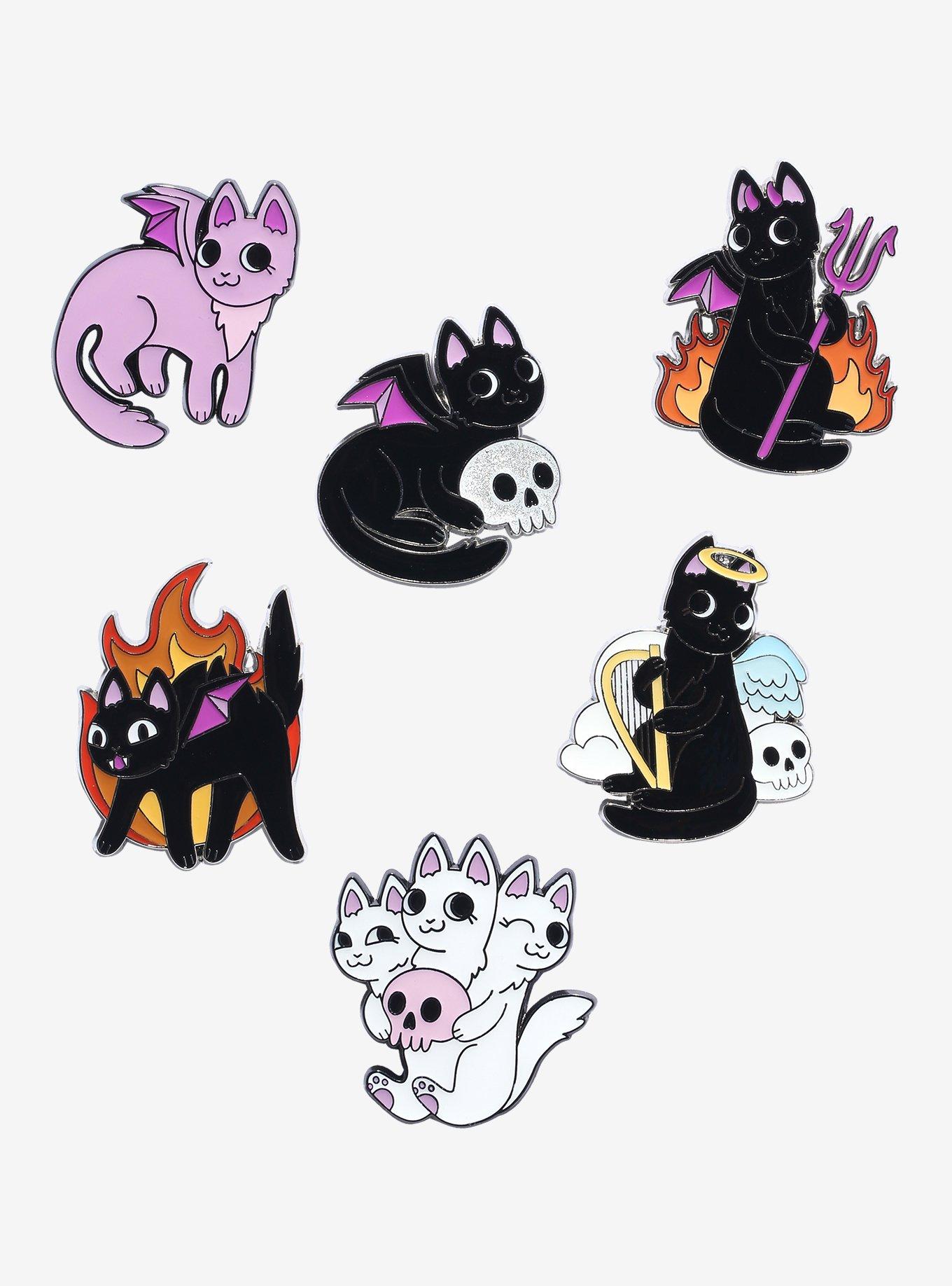 Demon Cats Blind Box Enamel Pin, , hi-res