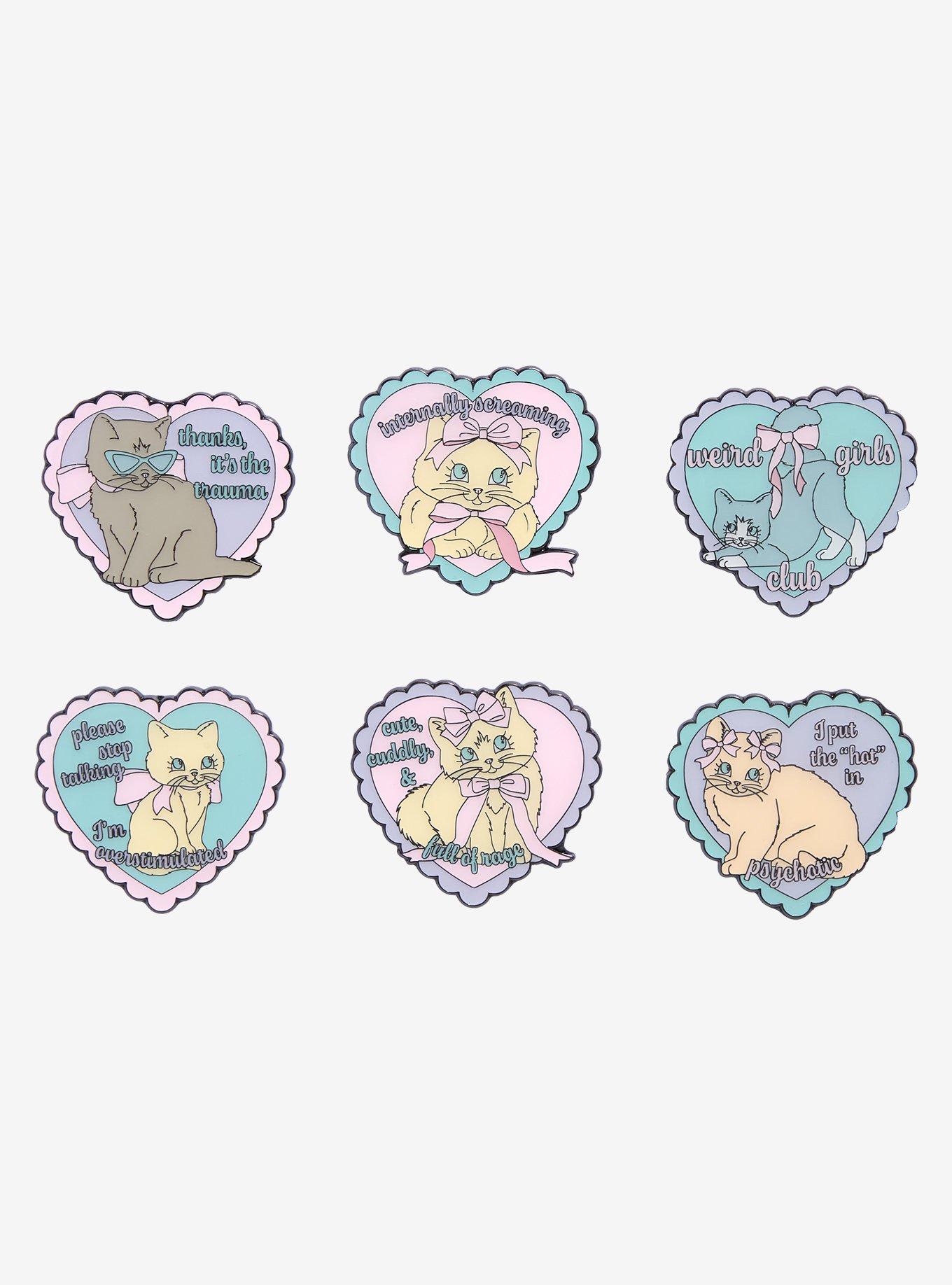 Snarky Coquette Kittens Blind Box Enamel Pin, , hi-res
