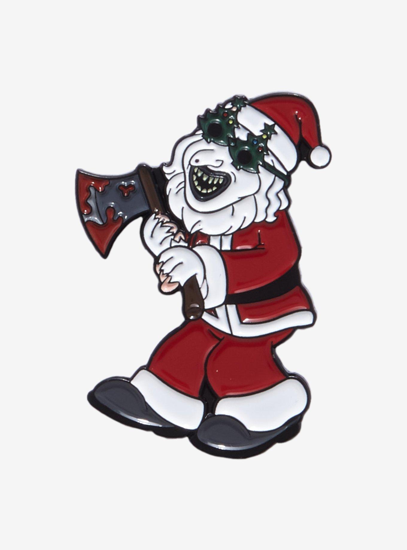 Terrifier 3 Santa Art Enamel Pin Hot Topic Exclusive, , hi-res