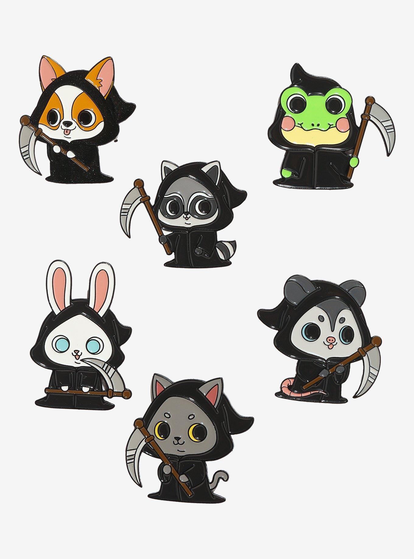 Cuddly Reapers Blind Box Enamel Pin Hot Topic Exclusive, , hi-res